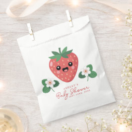 Kawaii Erdbeeren-Baby-Party Geschenktütchen