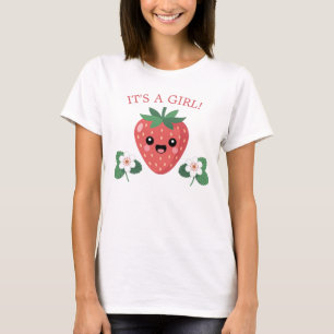 Kawaii Erdbeeren-Baby-Shower-Mama-wird-Es-ist-ein- T-Shirt
