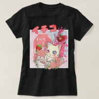 Kawaii Erdbeermilch-Katze-Ästhetik