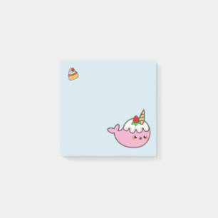 Kawaii ErdbeerShortcake Narwhal Post-it Klebezettel