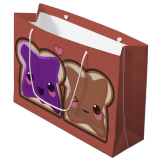 Kawaii Erdnussbutter-und Gelee-Freunde Große Geschenktüte