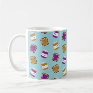 Kawaii Erdnussbutter- und Gelee-Sandwich-Paar Kaffeetasse