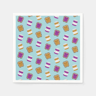 Kawaii Erdnussbutter- und Gelee-Sandwich-Paar Serviette