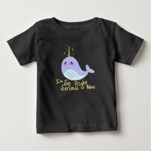Kawaii Ernsthafter Narwal Baby T-shirt