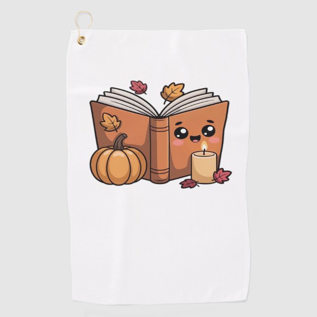 Kawaii Erntedank Buch Oversifizierter T - Shirt Golfhandtuch (Vorderseite)