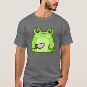 Kawaii Evil Frog mit Knife Niedlich Kawaii Froggy T-Shirt
