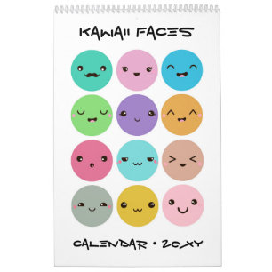 Kawaii Faces Kids Calendar Kalender