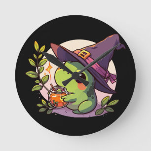 Kawaii Fallhamster Yoga Runde Wanduhr