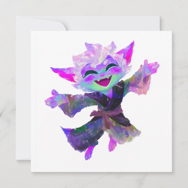 Kawaii Fantasy Birthday Celebration Einladung (Vorderseite)