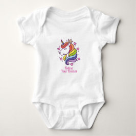Kawaii Farbenfrohe Regenbogen Einhorn Baby Strampler