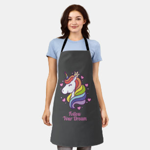 Kawaii Farbenfrohe Regenbogen Einhorn Schürze
