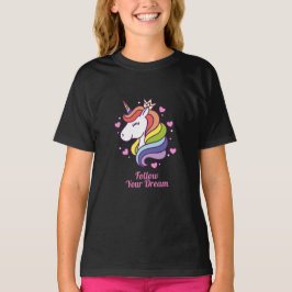 Kawaii Farbenfrohe Regenbogen Einhorn T-Shirt