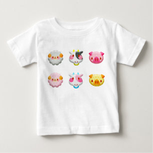 Kawaii Farm Animals Baby T-shirt