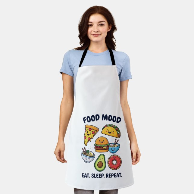 Kawaii Fast Food Mood Patterns Schürze (Getragen)