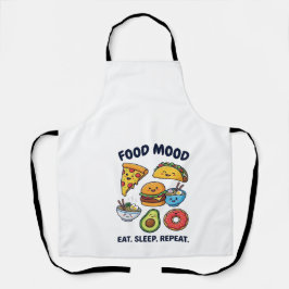 Kawaii Fast Food Mood Patterns Schürze