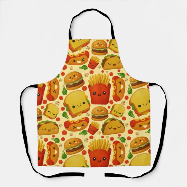 Kawaii-Fast-Food Schürze (Vorderseite)