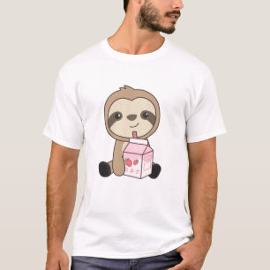 Kawaii Fault Retro Japanische Erdbeere Milkshake T-Shirt