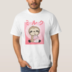 Kawaii Fault Retro Japanischer Erdbeermilchshake T-Shirt