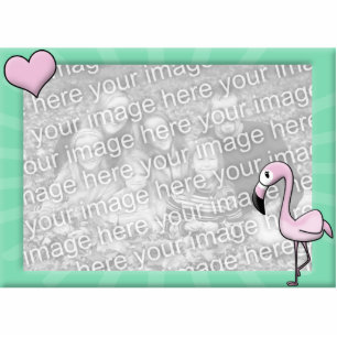 Kawaii Flamingo-Foto-Rahmen Fotoskulptur Magnet