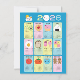 Kawaii Food 2026 Kalender Postkarte