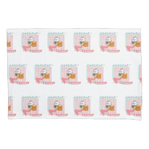 kawaii food- niedliche milch und koch, rosa, türki kissenbezug