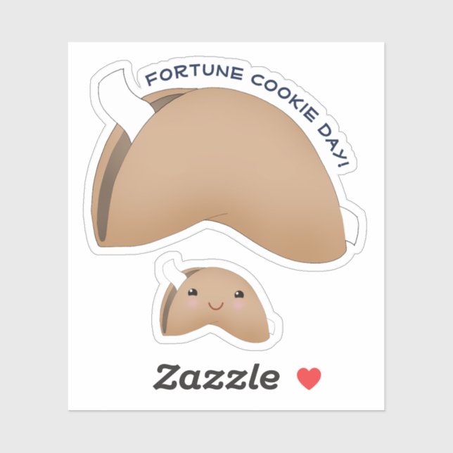 Kawaii Fortune Cookie Aufkleber (Blatt)