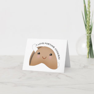 Kawaii Fortune Cookie Day Karte
