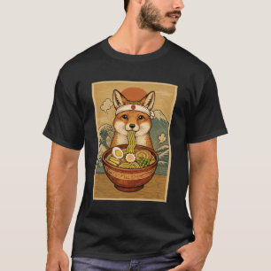 Kawaii Fox Japanische Ramen-Nudeln T-Shirt