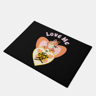 Kawaii Foxy Cosplay Liebe Herz Fußmatte