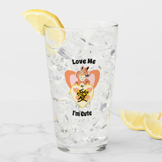 Kawaii Foxy Cosplay Liebe Herz Glas (Vorderseite Ice)
