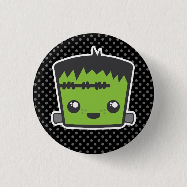 Kawaii Frankenstein Button (Vorderseite)