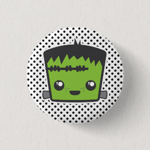 Kawaii Frankenstein Button