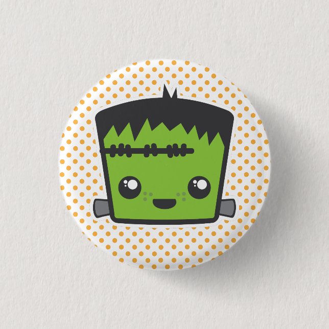 Kawaii Frankenstein Button (Vorderseite)