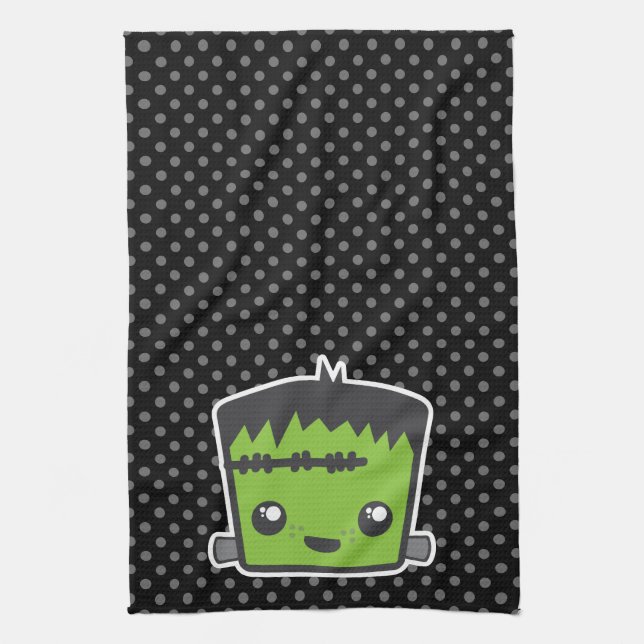 Kawaii Frankenstein Kitchen Handtuch (Vertikal)