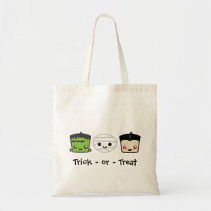 Kawaii Frankenstein Mummy Dracula Tote Bag Tragetasche