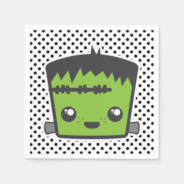 Kawaii Frankenstein Napkins Serviette (Vorderseite)