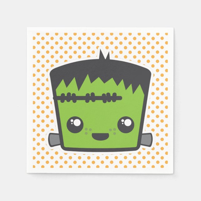 Kawaii Frankenstein Napkins Serviette (Vorderseite)