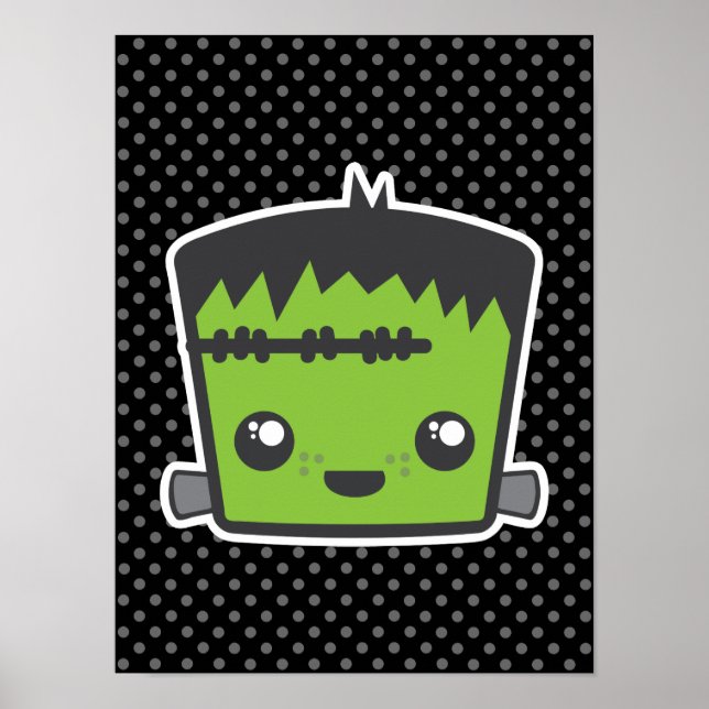 Kawaii Frankenstein Poster Print (Vorne)