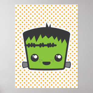 Kawaii Frankenstein Poster Print