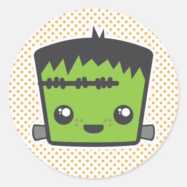 Kawaii Frankenstein Stickers (Vorderseite)