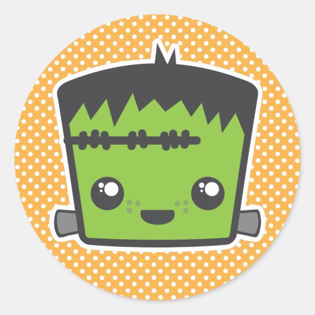 Kawaii Frankenstein Stickers (Vorderseite)
