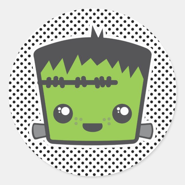 Kawaii Frankenstein Stickers (Vorderseite)