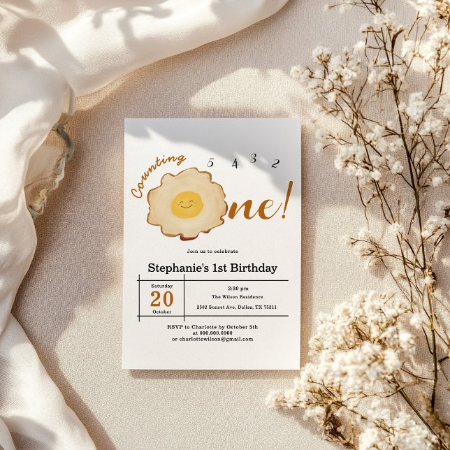 Kawaii Fried Egg 1. Geburtstag Einladung (Von Creator hochgeladen)