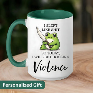 Kawaii Frog, also werde ich heute Gewalt wählen Tasse