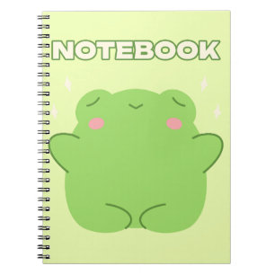 Kawaii Frog Notebook Notizblock