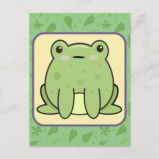 Kawaii Frog Postkarte (Vorderseite)