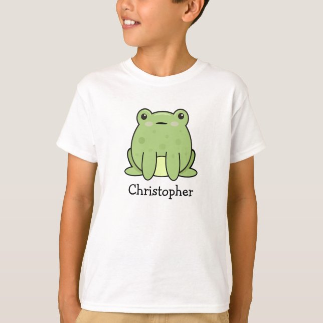Kawaii Frog, Toad Personalisiert T-Shirt (Vorderseite)