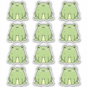 Kawaii Frogs Aufkleber