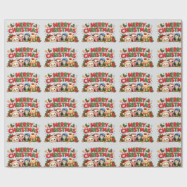 Kawaii Frohe Weihnachten Geschenkpapier