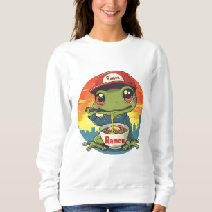 Kawaii Frosch fressende Männer Sweatshirt